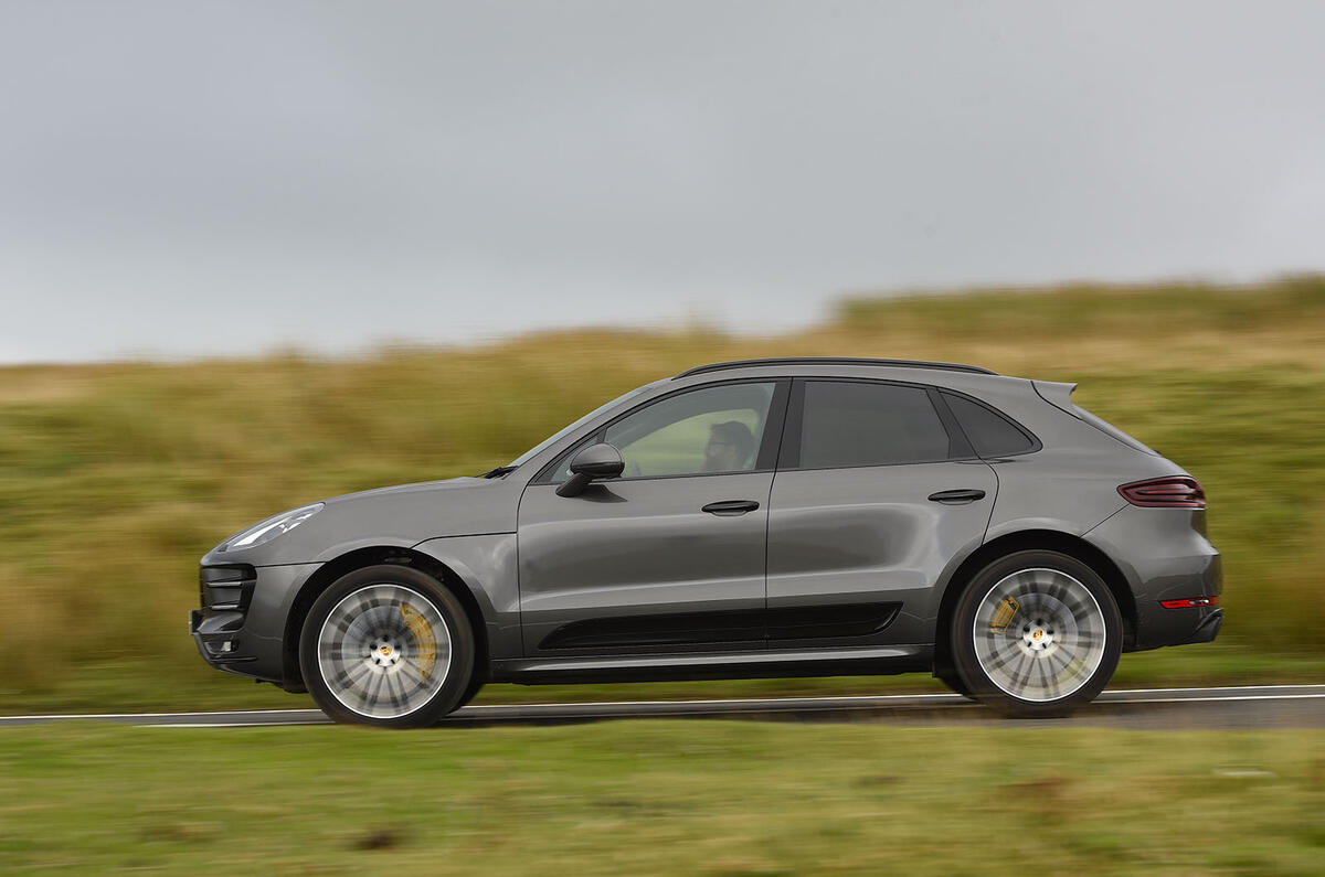 Porsche Macan Turbo on the road