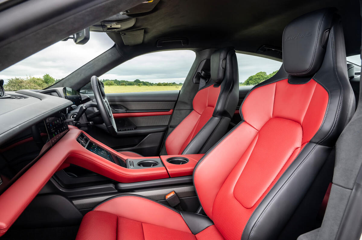 Porsche Taycan Turbo S review 2024 09 front seats Porsche Taycan Turbo S review 2024 09 front seats