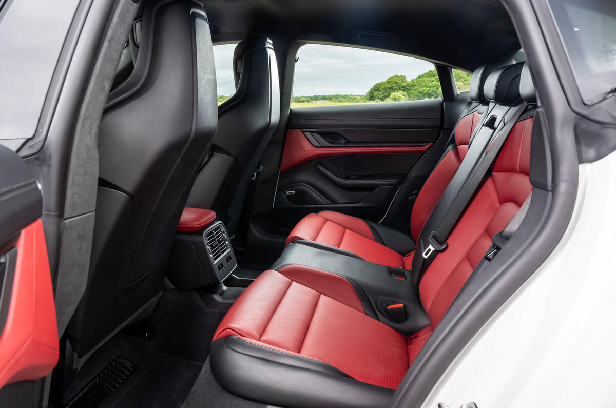 Porsche Taycan Turbo S review 2024 15 rear seats Porsche Taycan Turbo S review 2024 15 rear seats