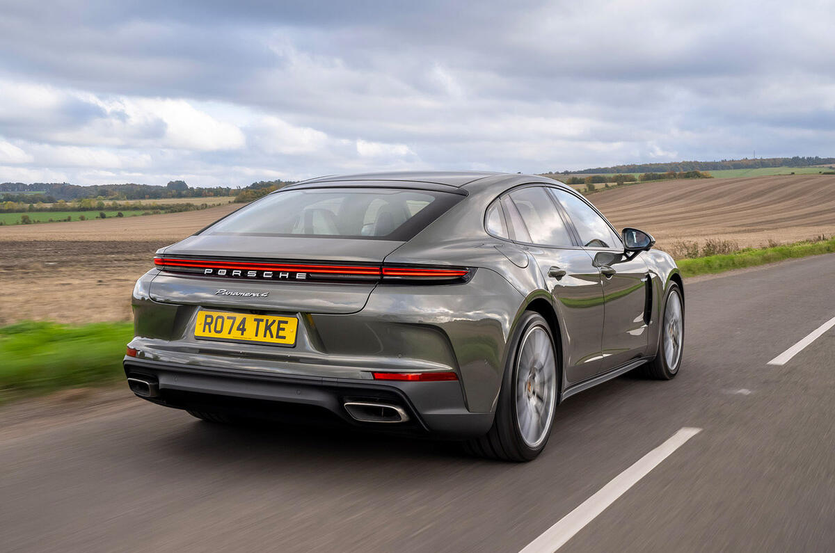 porsche Panamera 4 E Hybrid review 2025 003 rear tracking