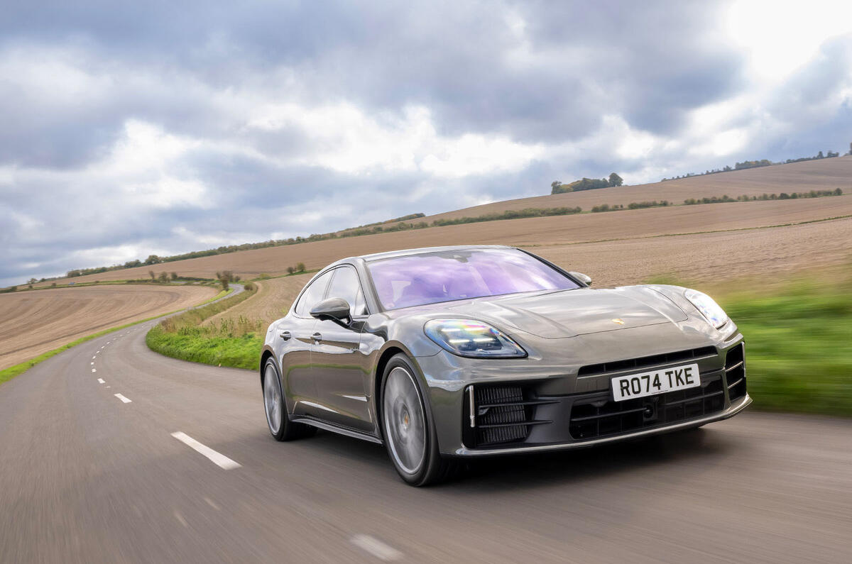 porsche Panamera 4 E Hybrid review 2025 018 front tracking
