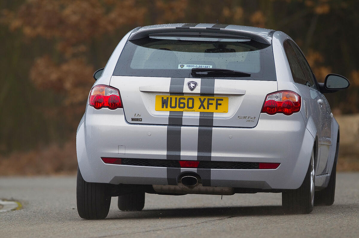 Proton Satria Neo rear cornering