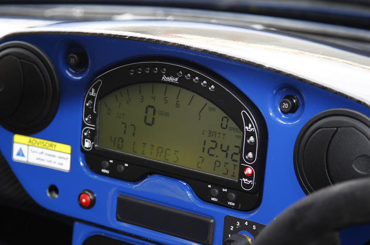Radical RXC instrument cluster