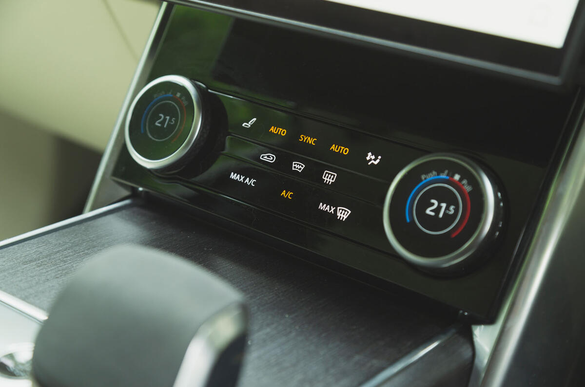 range rover heating controls