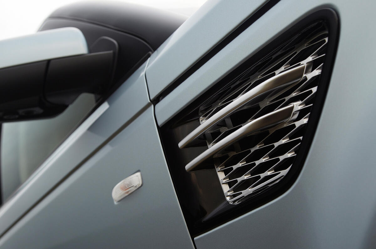 Wing vents aren't just a styling flourish: the allow hot air to escape from the engine Range Rover Sport wing vents