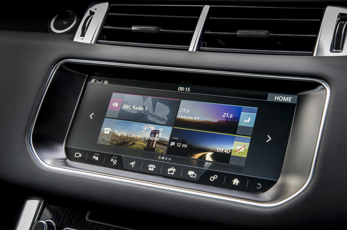 Range Rover Sport infotainment system