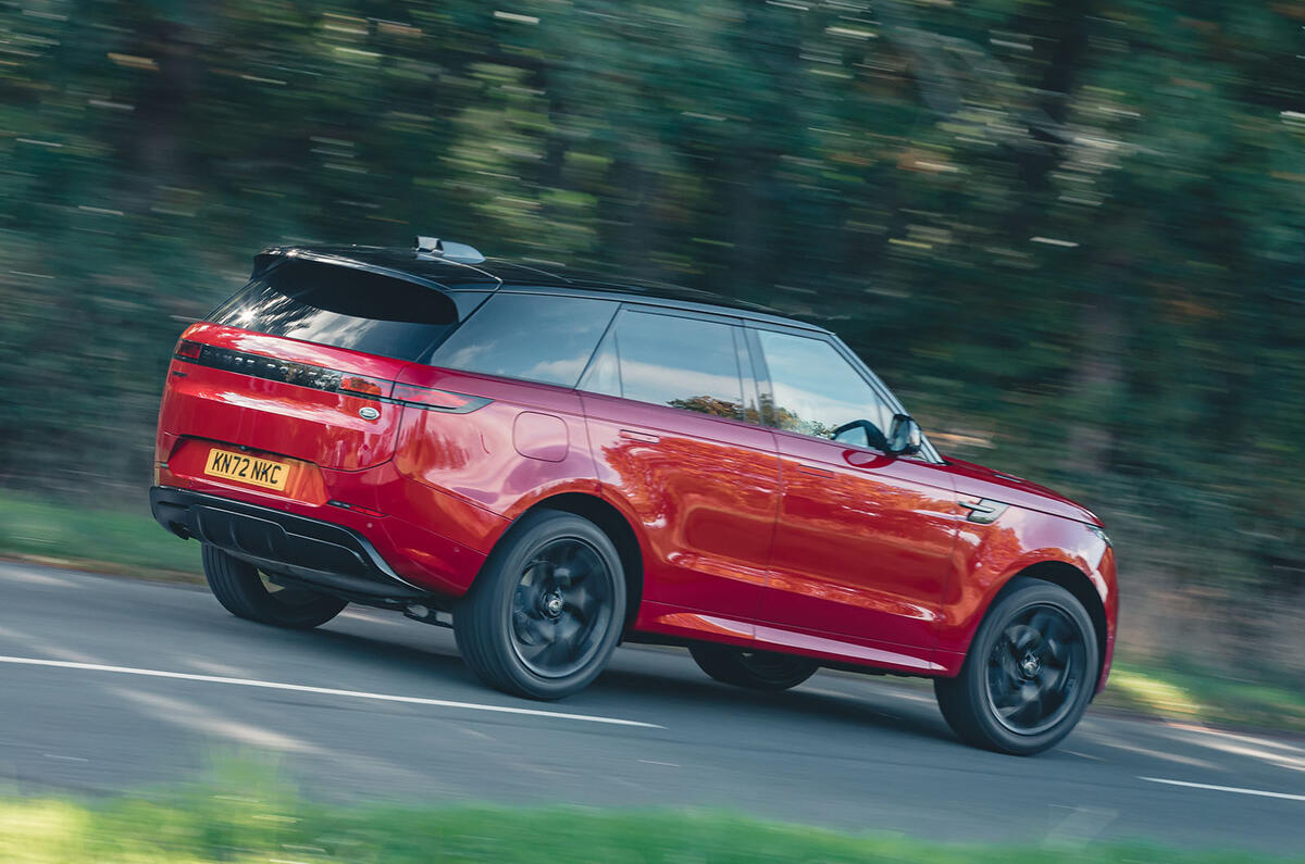 range rover sport review 2024 03 rear cornering