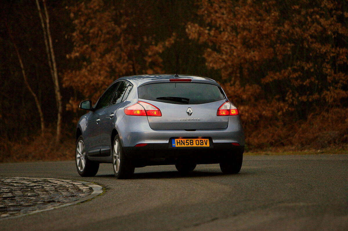 Renault Megane rear cornering
