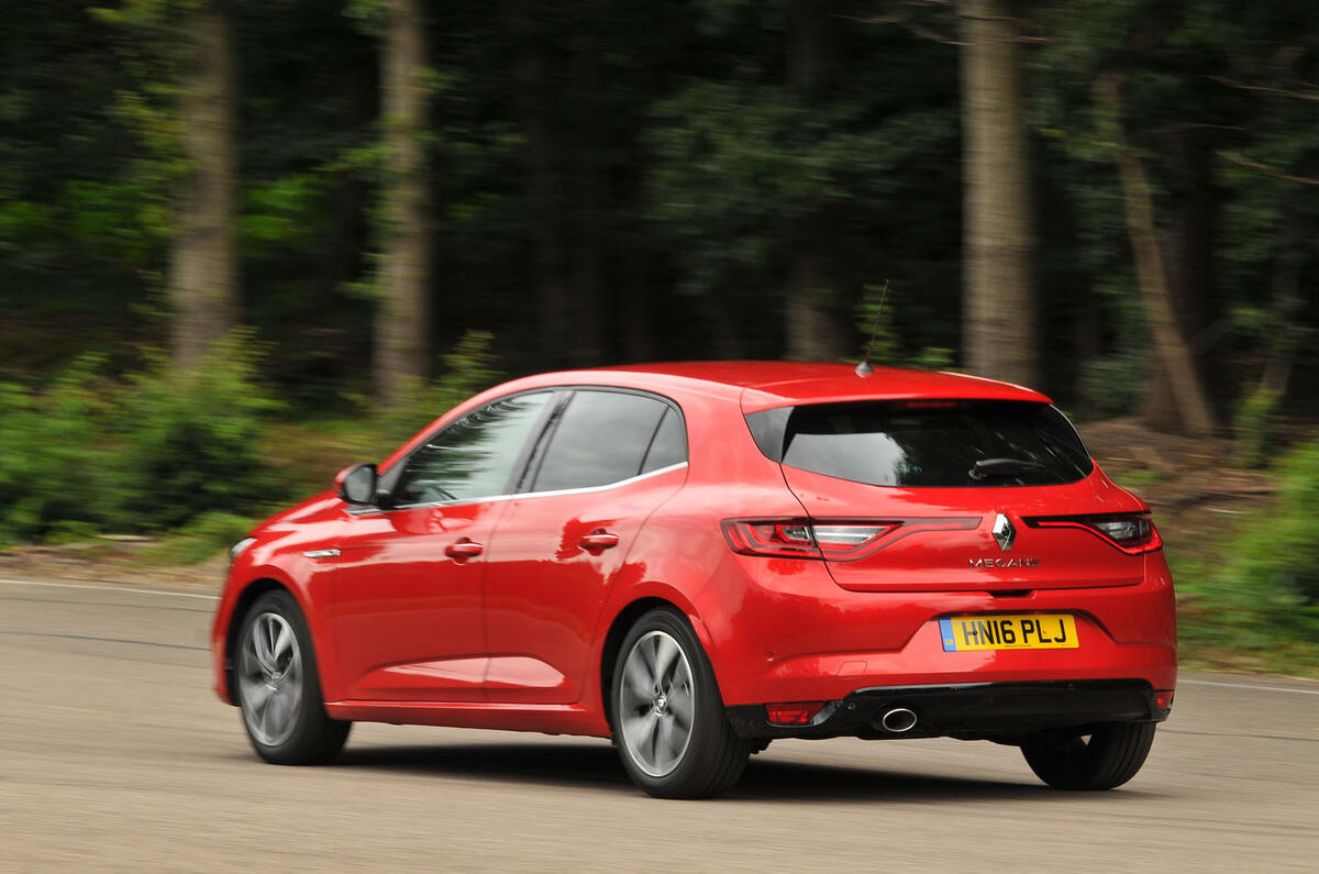 Renault Megane rear cornering