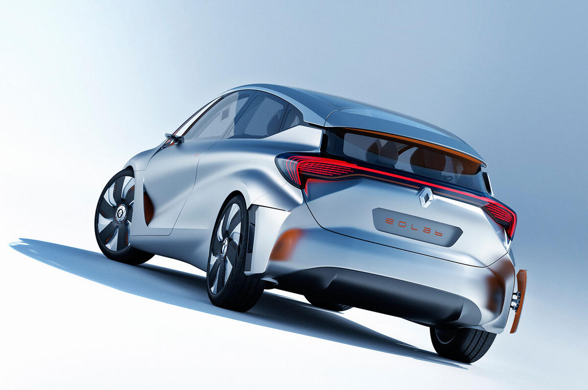 Renault displays 282mpg Eolab concept car at Paris motor show Renault displays 282mpg Eolab concept car at Paris motor show