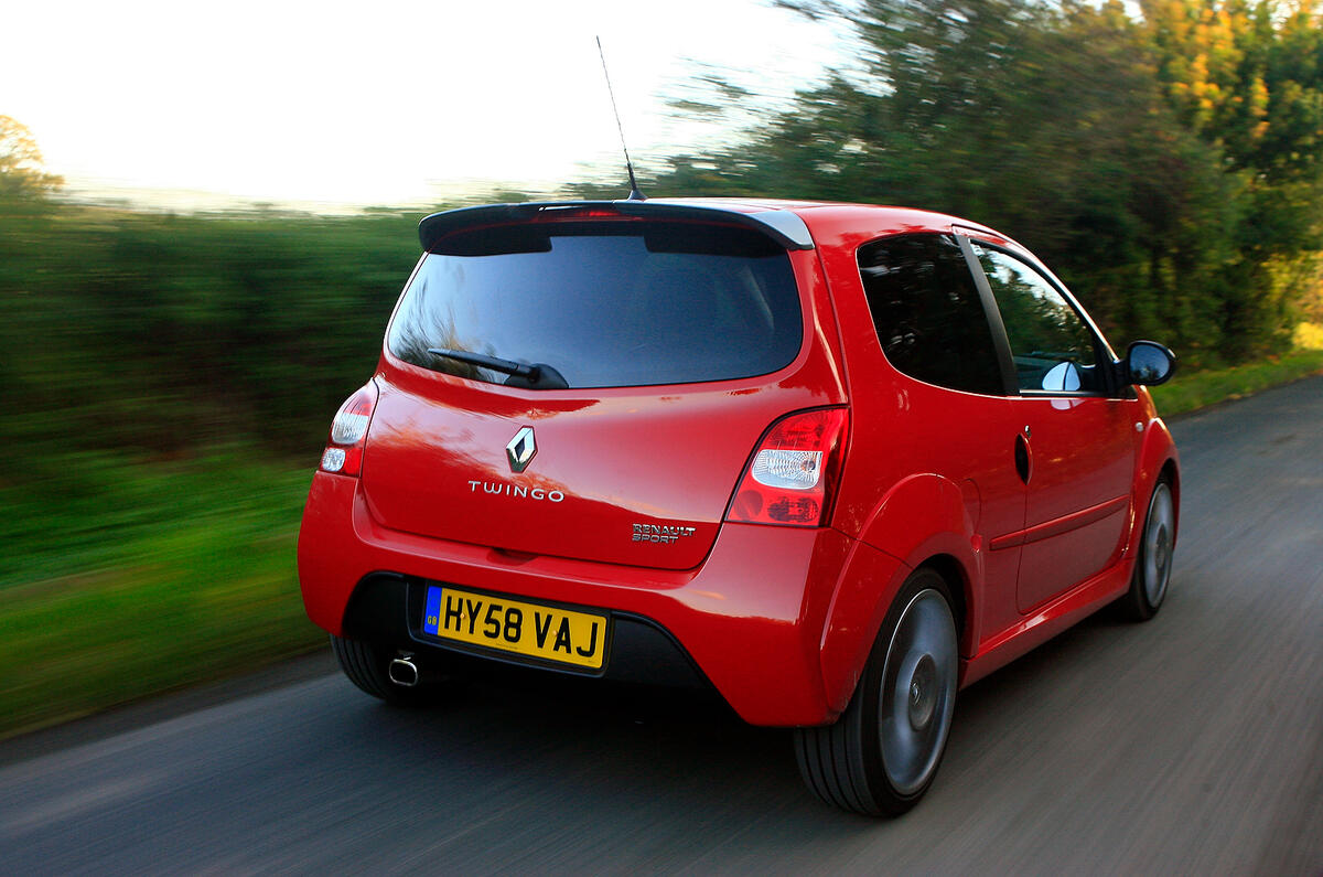 The chassis is brilliant and the Twingo changes direction rapidly Renault Twingo RS133 rear quarter
