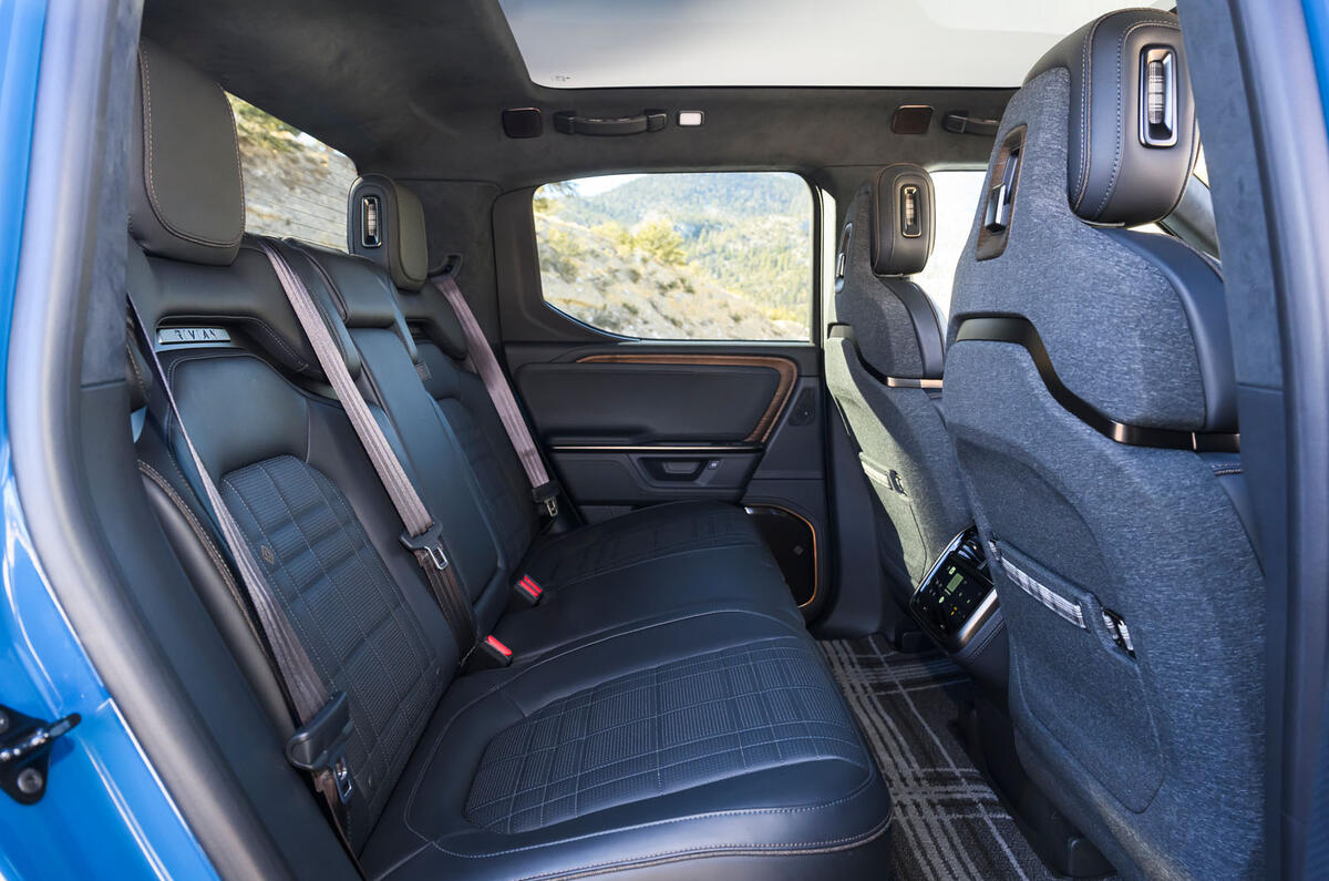 Rivian R1T 2025 Review LIPMAN rear seats 14267