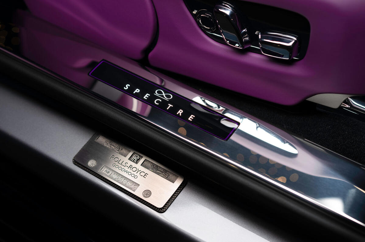 Rolls Royce Spectre Black Badge 2025 Review sill build plate 08446