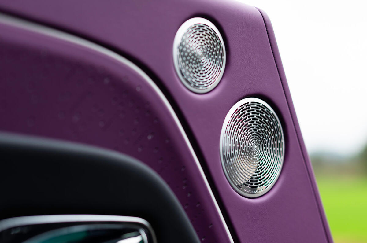 Rolls Royce Spectre Black Badge 2025 Review speaker detail 01706