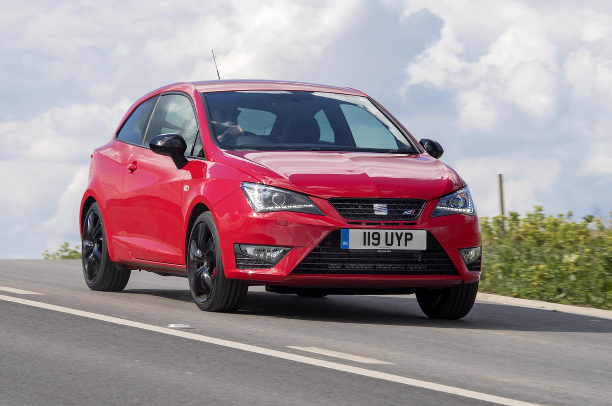 Seat Ibiza Cupra accelerating