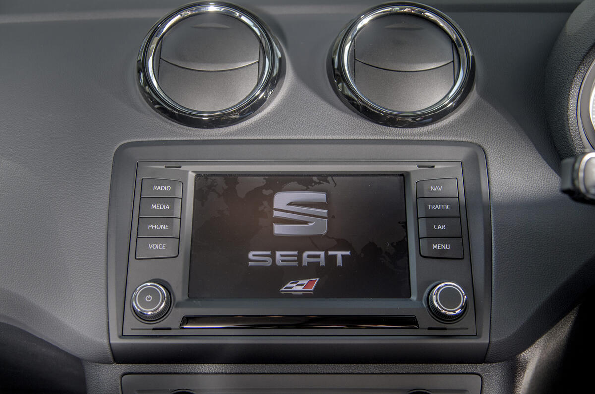 Seat Ibiza Cupra infotainment system