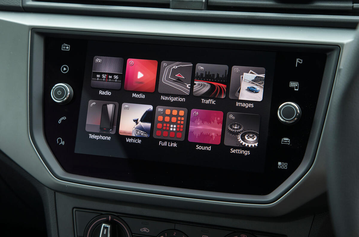 Seat Ibiza infotainment system