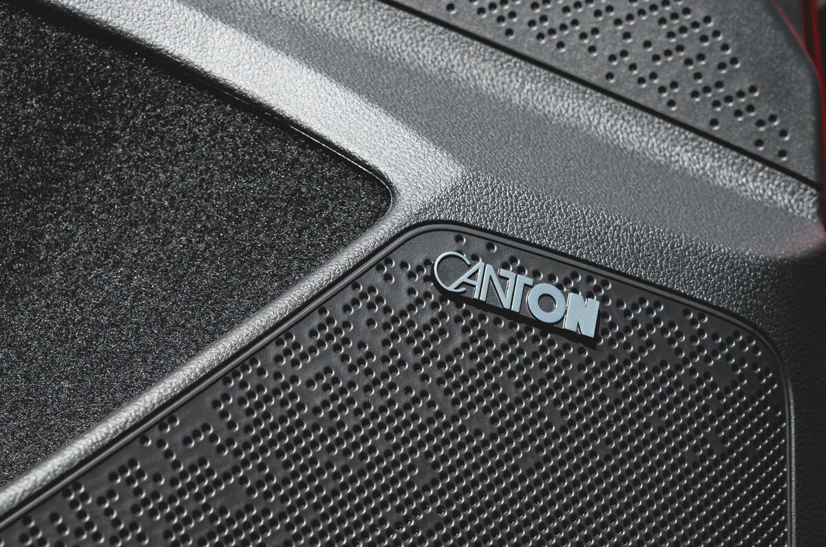 Skoda Enyaq 2025 Review Canton speaker detail 15