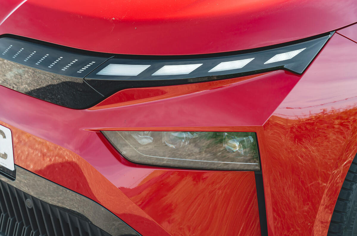 Skoda Enyaq 2025 Review headlight 5