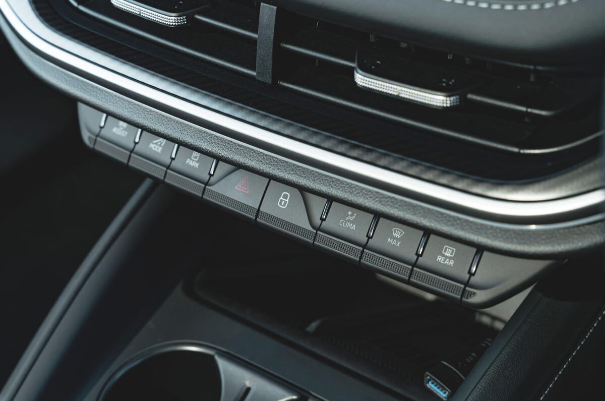 Skoda Enyaq 2025 Review shortcut buttons 13