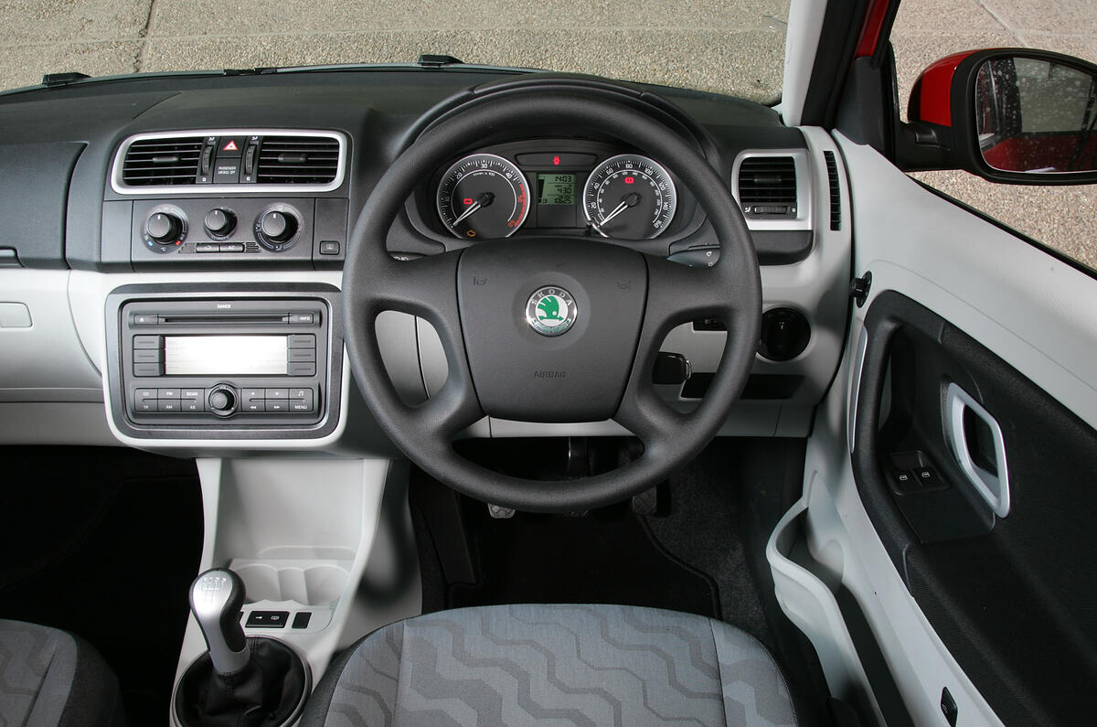 Cabin has a mature, solid feel to it, but  the design feels a touch staid Skoda Fabia dashboard