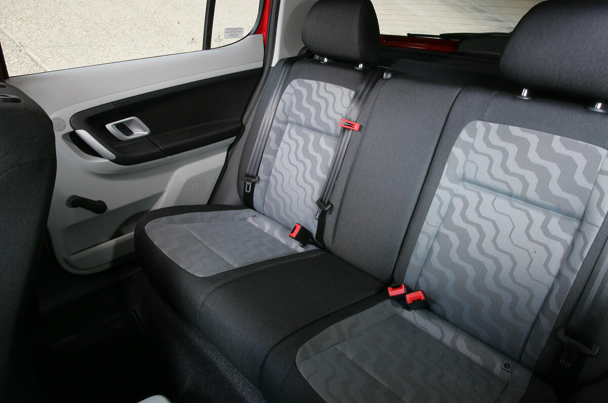 Rear seats are  plenty big enough  for 6ft adults Skoda Fabia rear seats