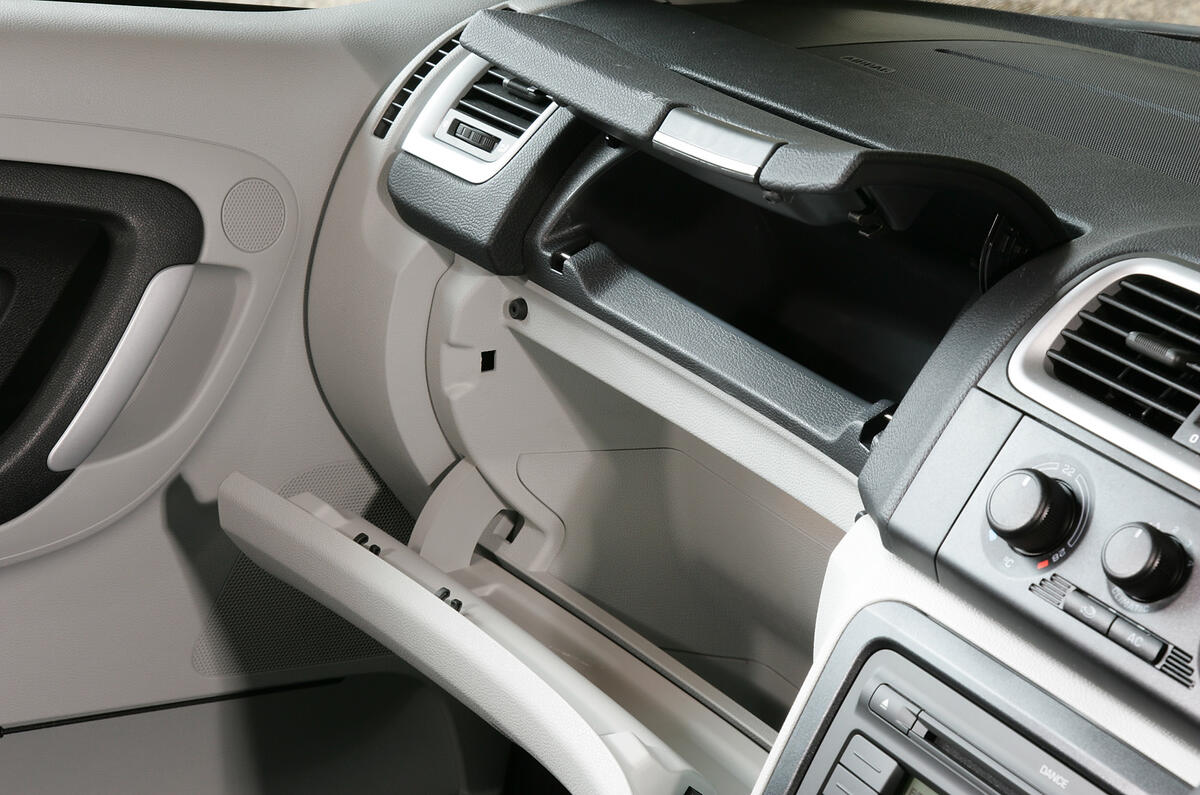 Dual glove boxes add extra practicality Skoda Fabia glovebox