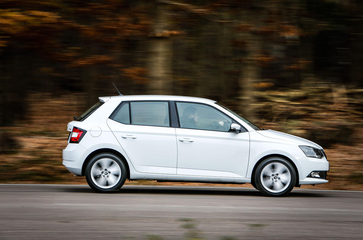 Profil latéral de la Skoda Fabia