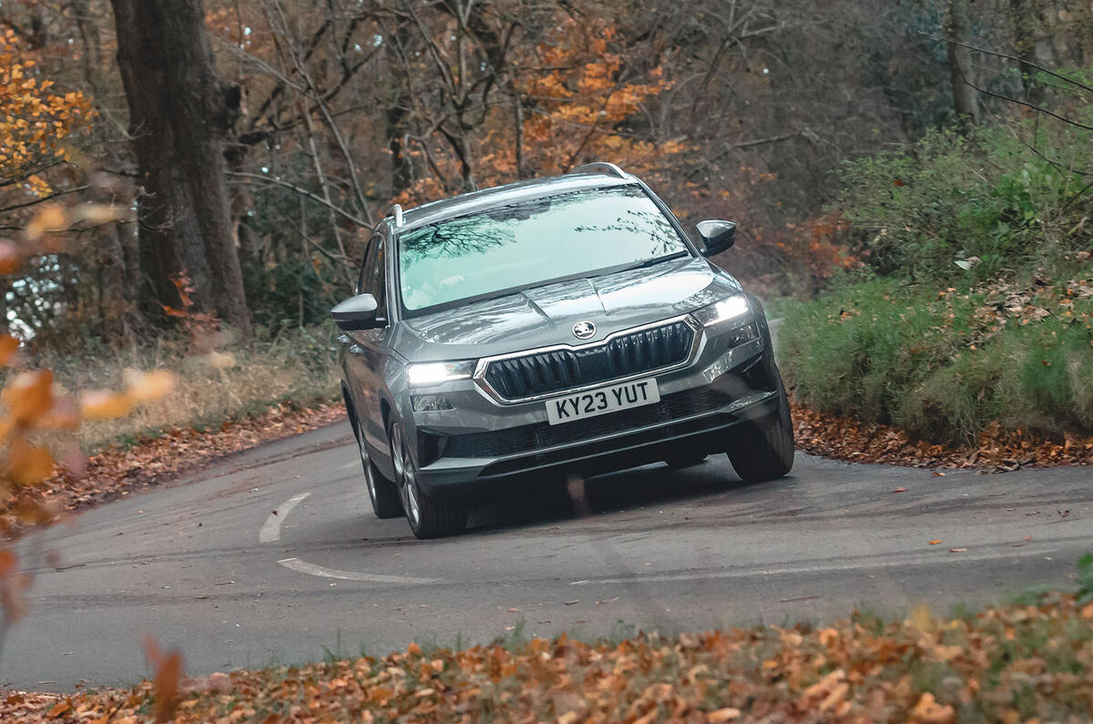 skoda karoq review 2023 25 cornering front