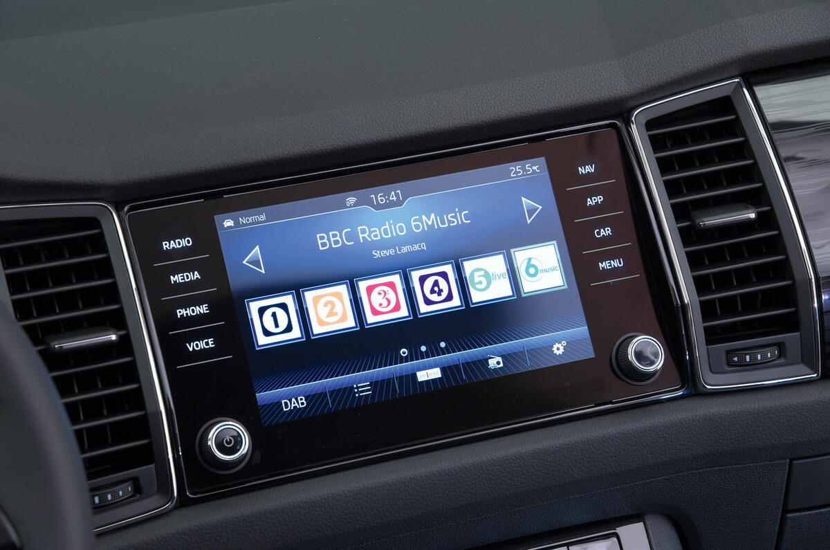 Skoda Kodiaq Colombus infotainment system