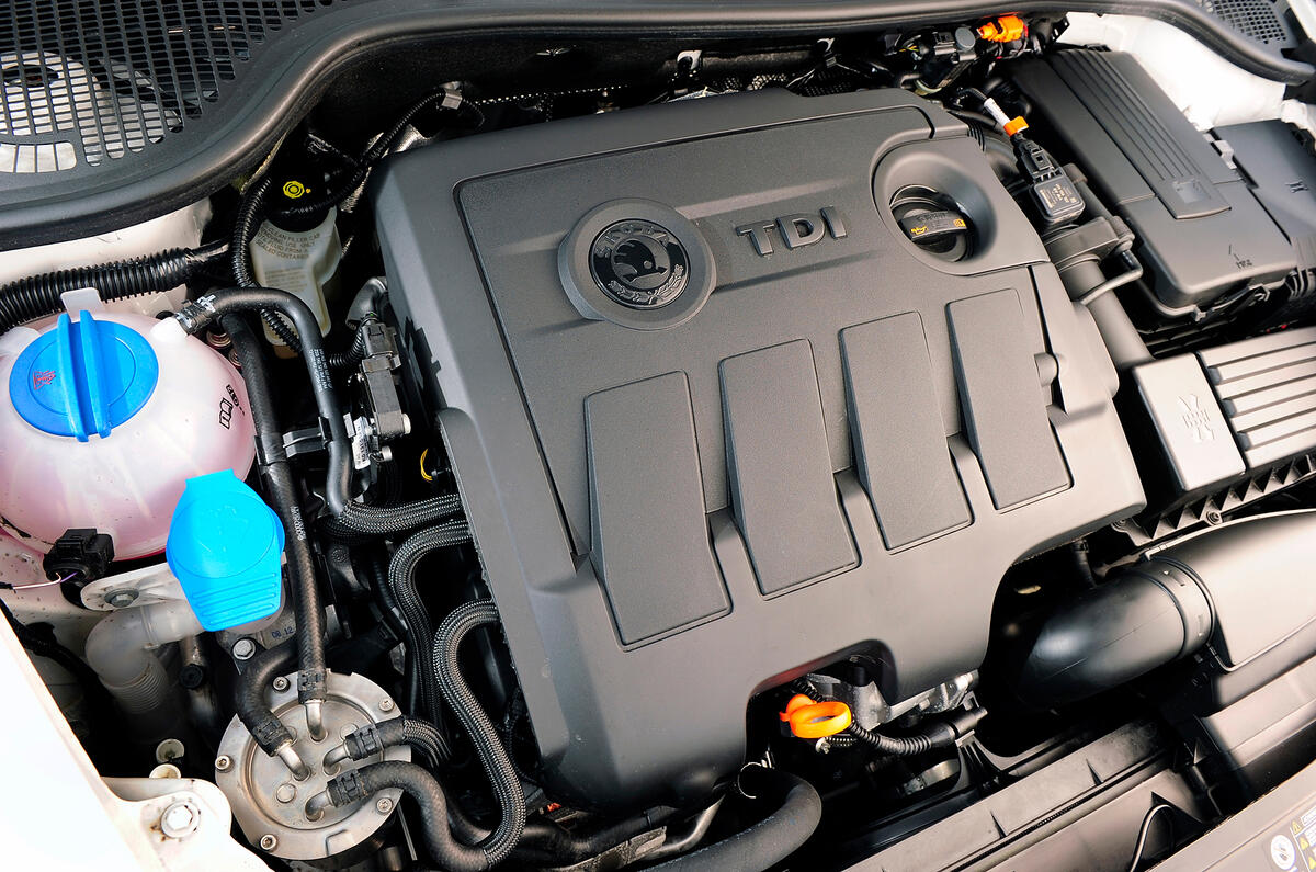 The diesel range includes 1.6-litre and 2.0-litre options  1.6-litre Skoda Octavia diesel engine