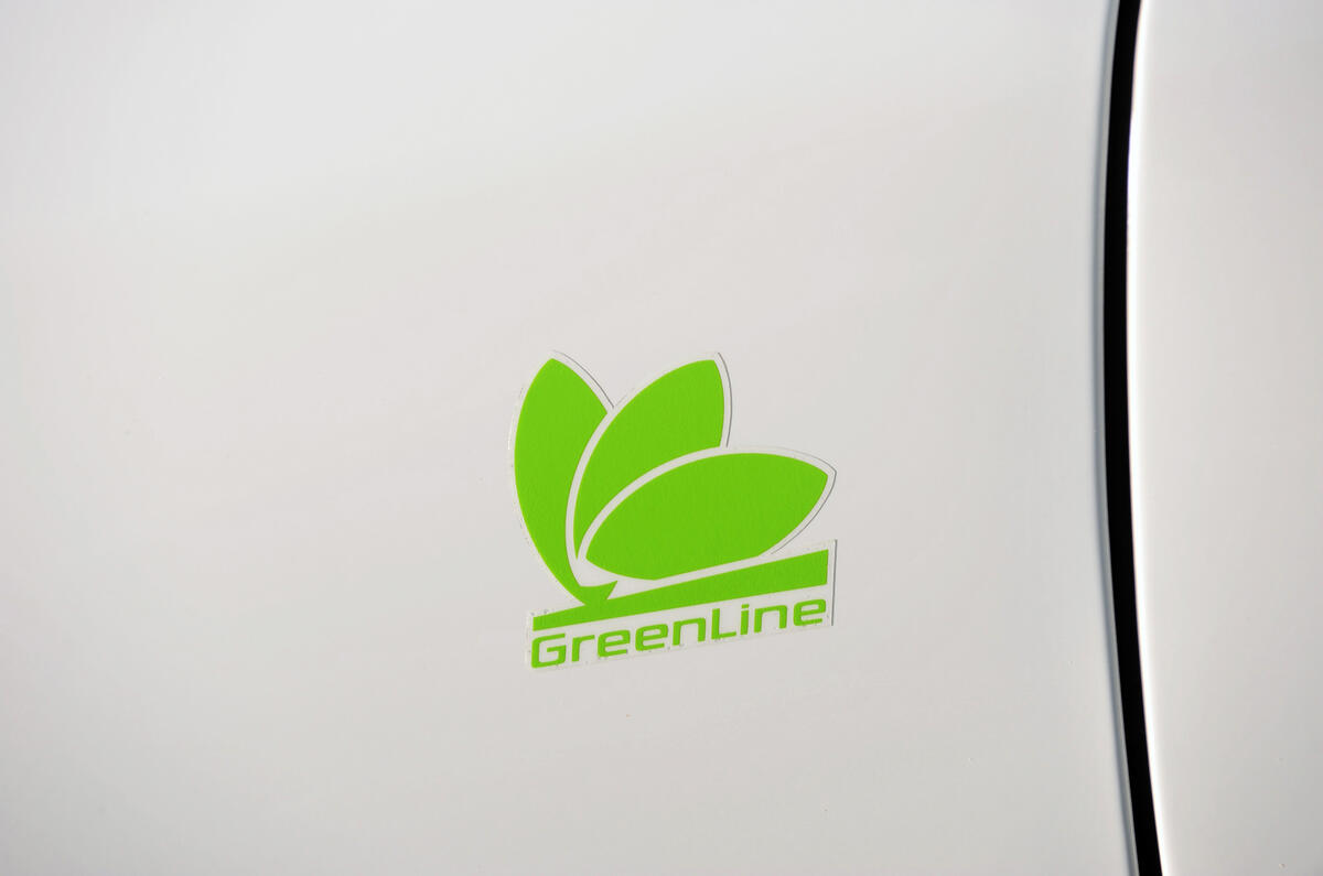 Some eco-friendly Greenline variants dip below 100g/km of CO2 Skoda Octavia Greenline decals