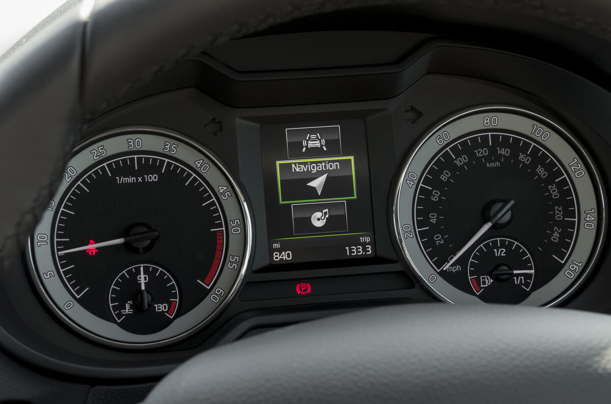 Skoda Octavia instrument cluster