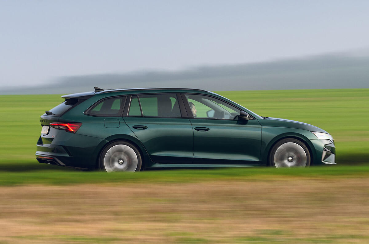 Skoda Octavia VRS review 2025 002 side panning Skoda Octavia VRS review 2025 002 side panning