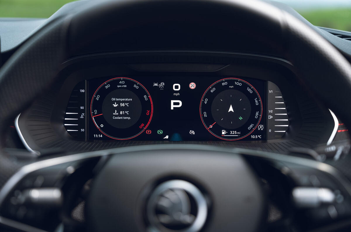 Skoda Octavia VRS review 2025 010 dials Skoda Octavia VRS review 2025 010 dials
