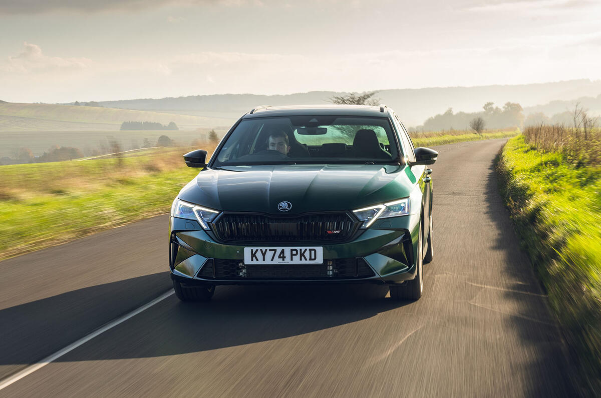 Skoda Octavia VRS review 2025 027 front track Skoda Octavia VRS review 2025 027 front track