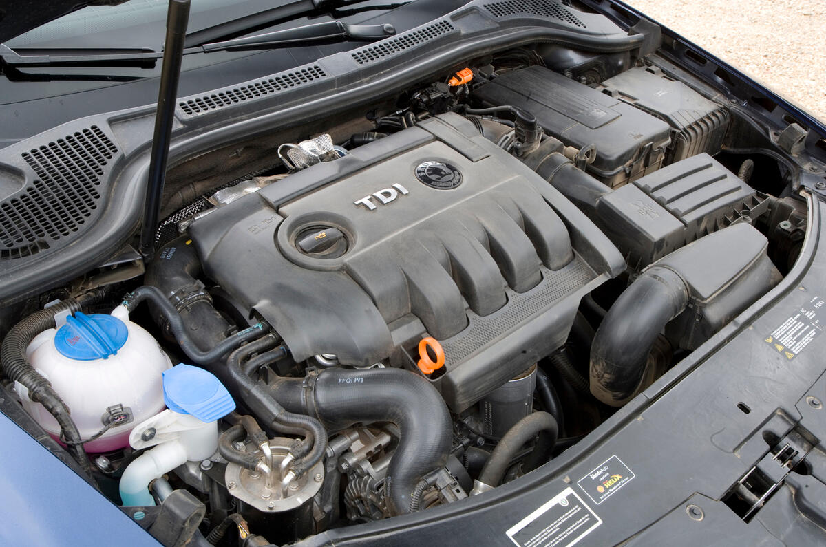 The pace is very accessible once past some initial turbo lag Skoda Superb diesel engine