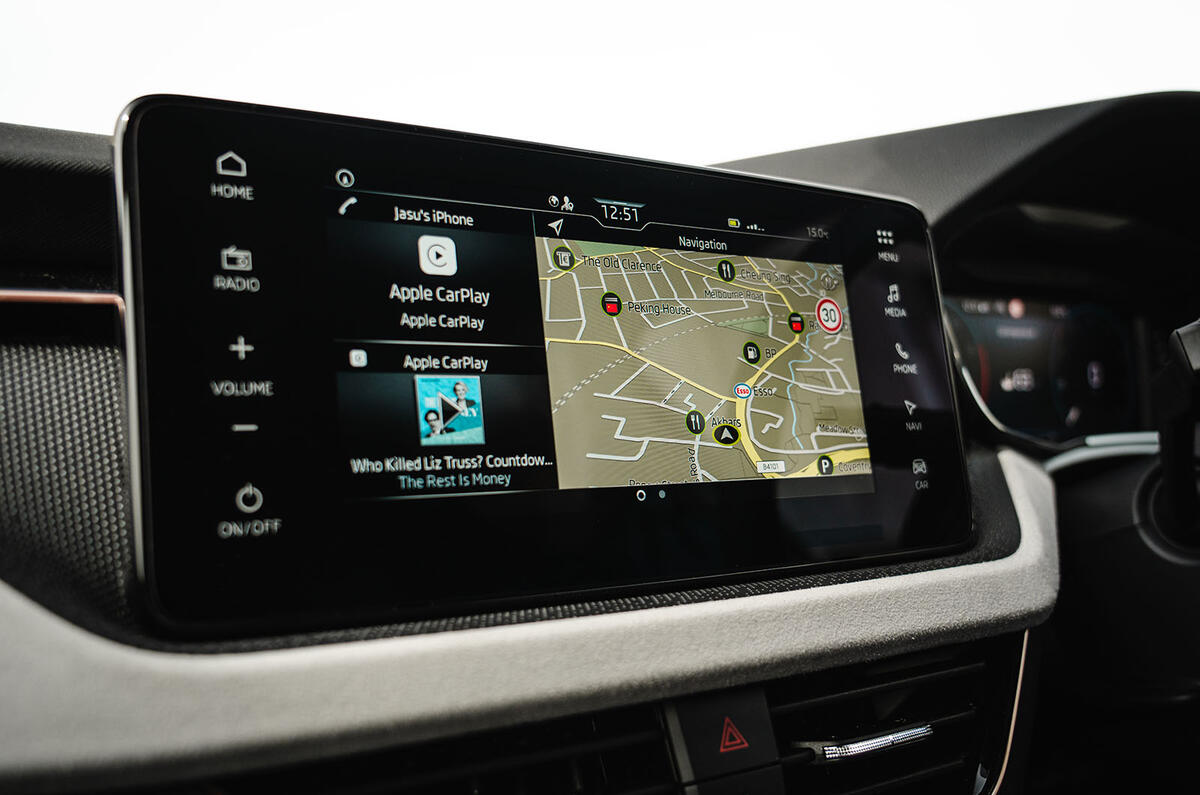 Skoda Scala infotainment
