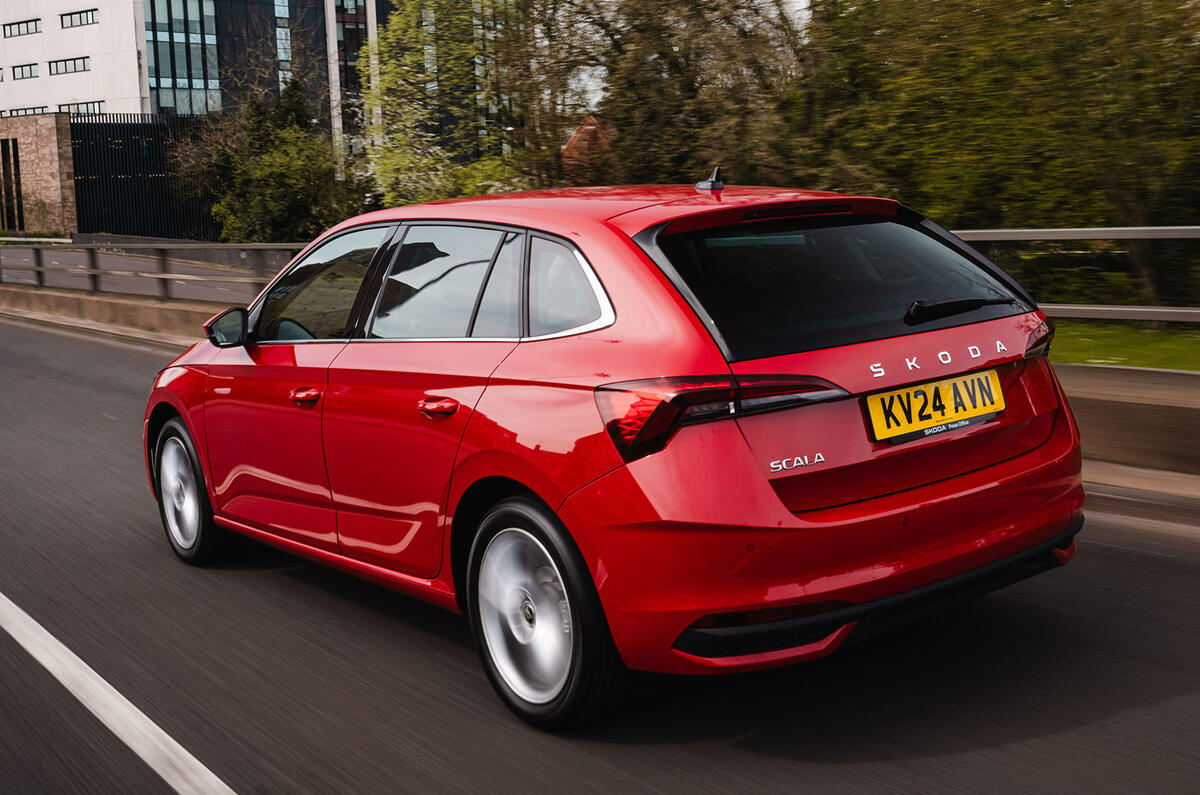 Skoda Scala rear three quarter tracking