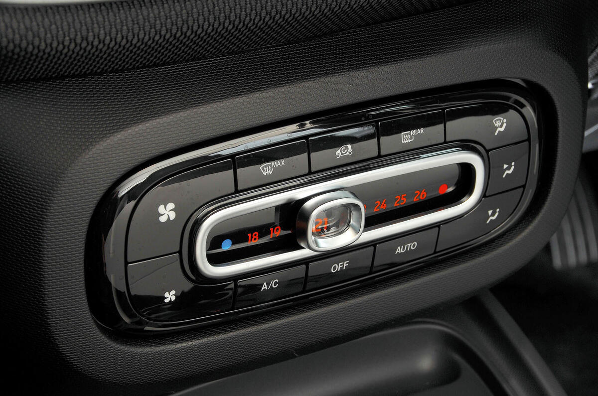 Smart Forfour Electric Drive climate controls