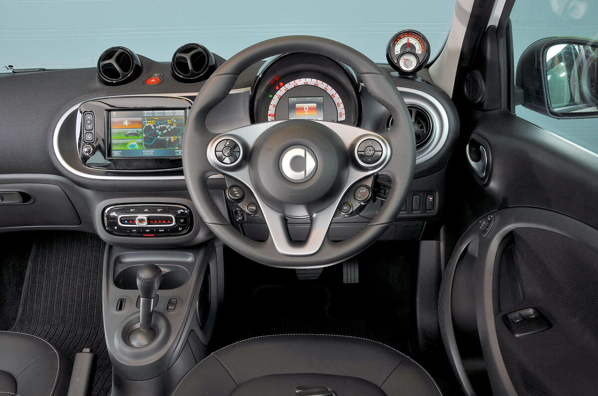 Smart Forfour Electric Drive dashboard