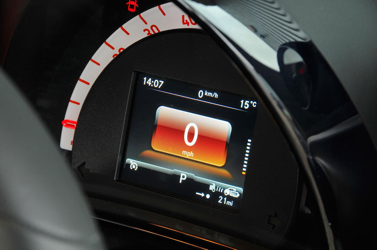 Smart Forfour Electric Drive instrument cluster