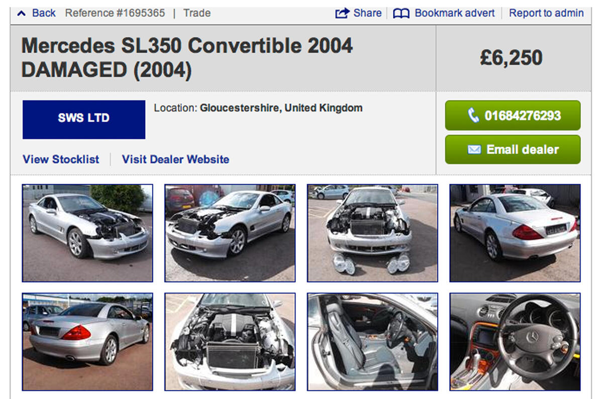 The temptations of cheap accident-damaged sports cars