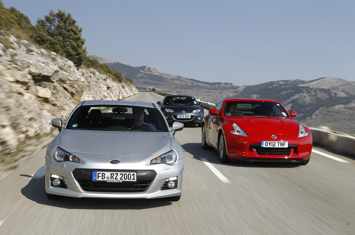 Subaru BRZ vs Nissan 370Z vs Mazda MX5 Autocar Subaru BRZ vs Nissan 370Z vs Mazda MX5 Autocar