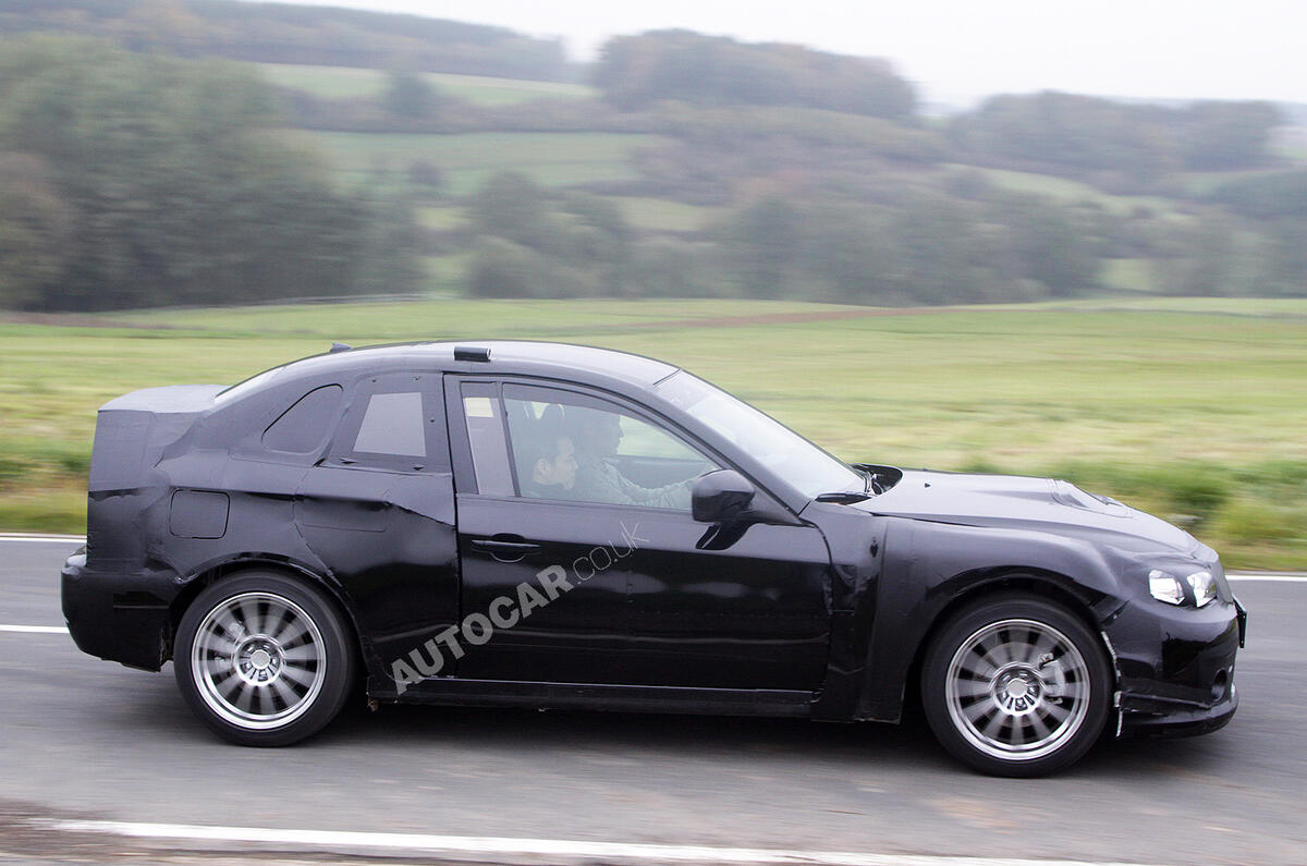 no title Subaru's STI coupé spied