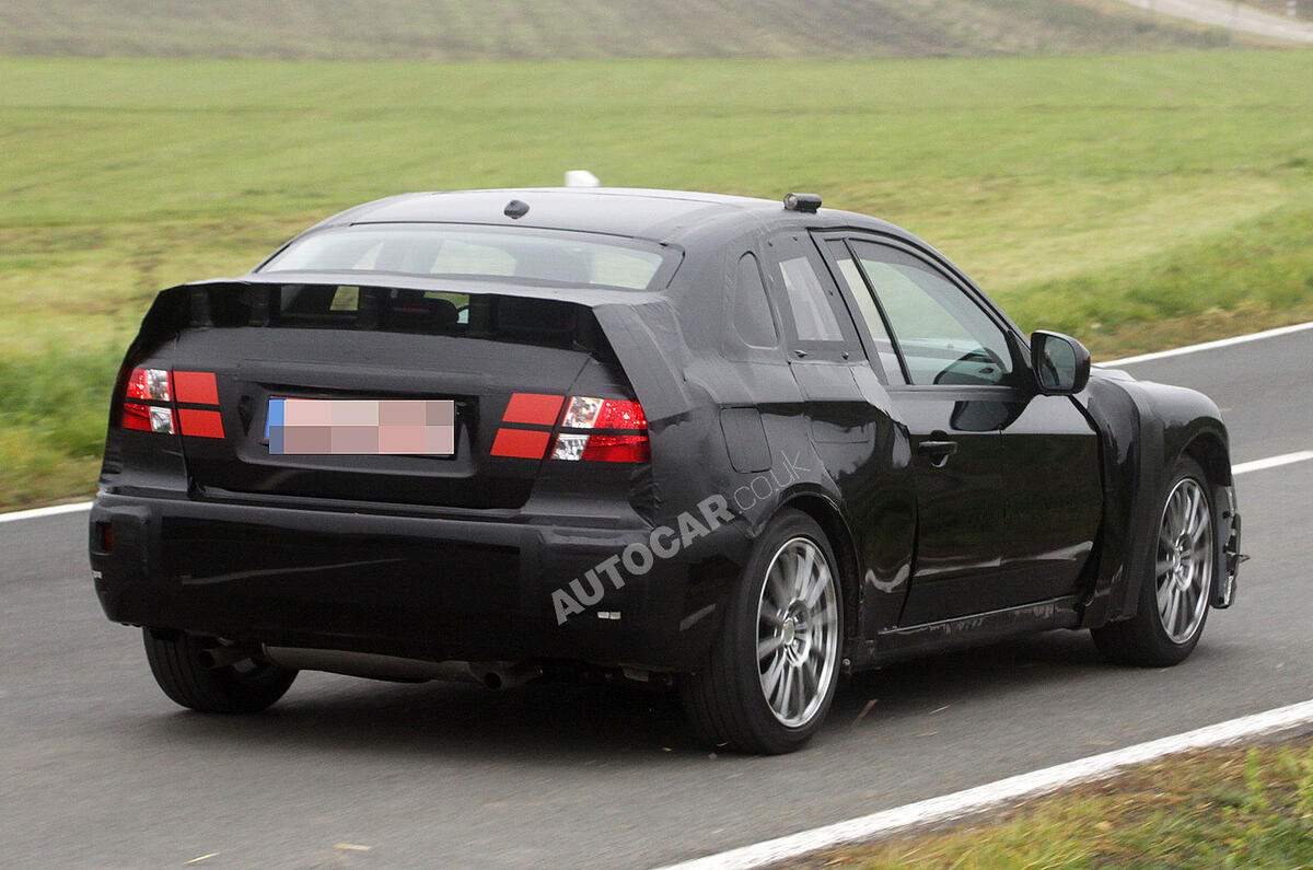 no title Subaru's STI coupé spied