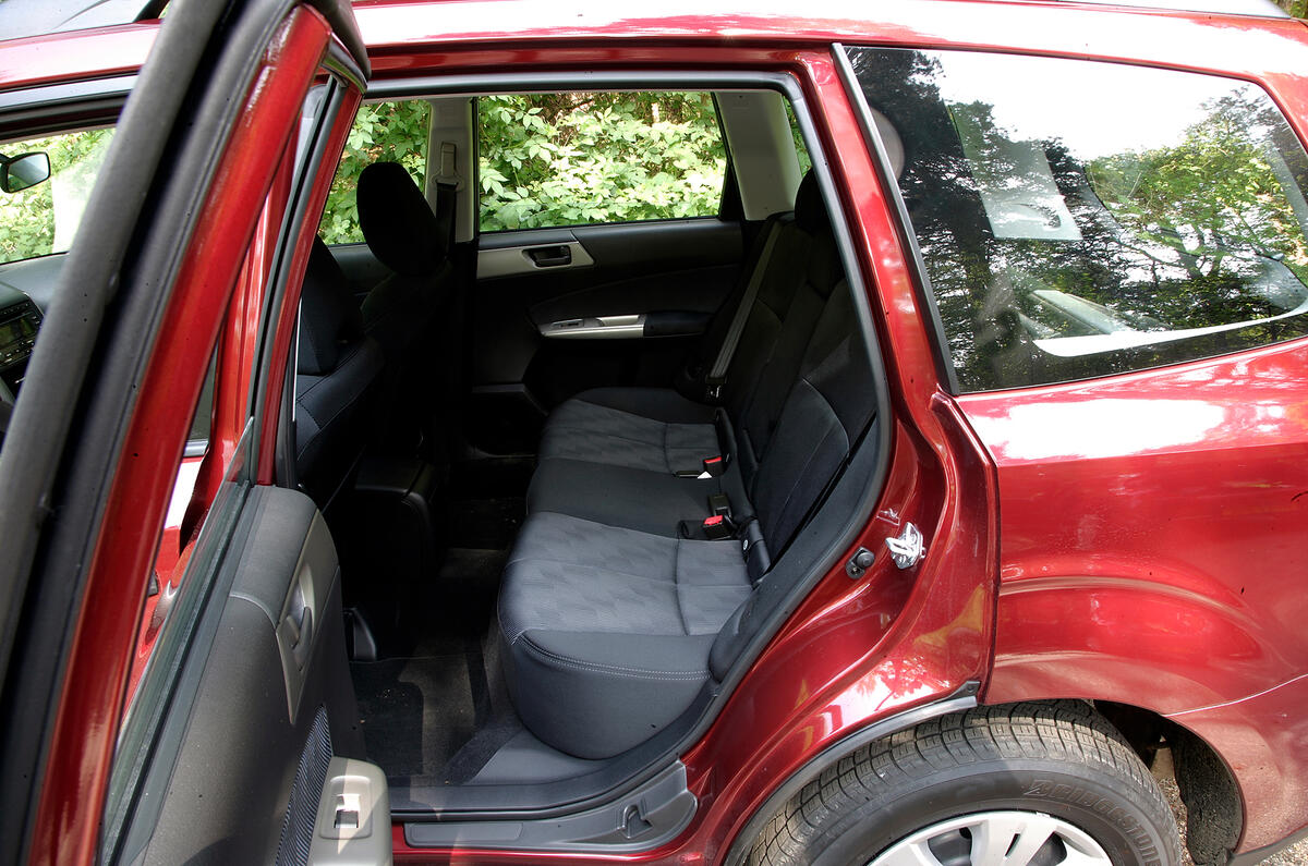 With masses of room in the rear, Forester is more spacious than a Freelander Subaru Forester rear seats