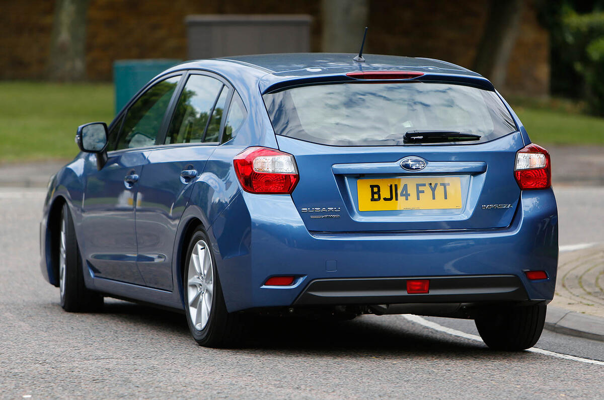 Subaru Impreza rear cornering