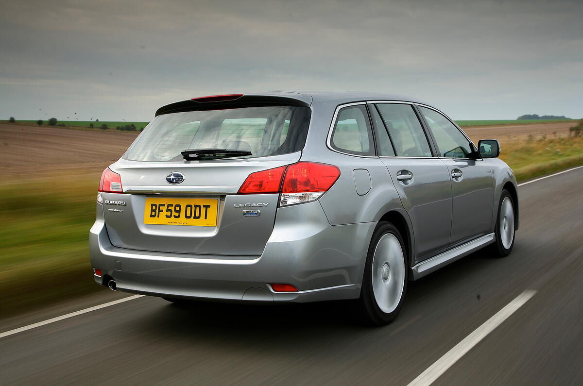 The brakes have a firm pedal, with almost zero dead travel Subaru Legacy rear quarter