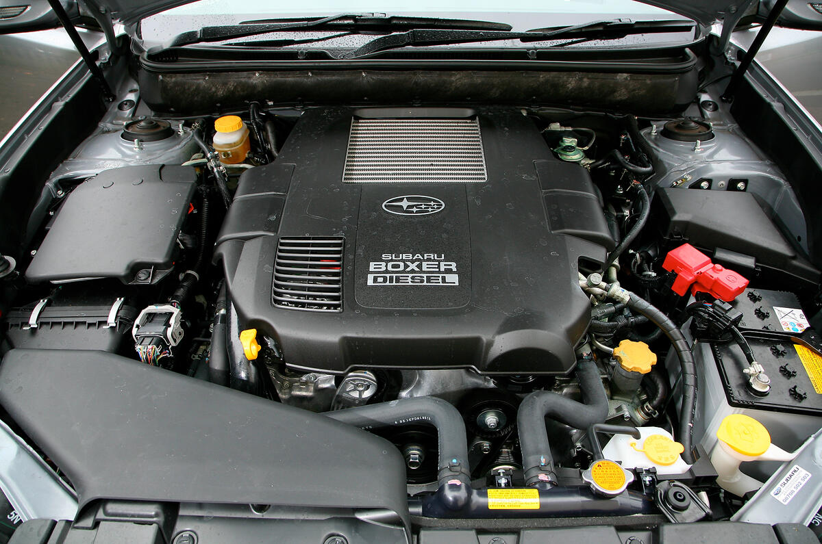 Subaru’s diesel is a fine effort, with adequate performance and good refinement Subaru Legacy diesel engine